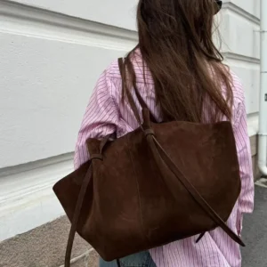 Women's Shoulder Bag Suede Nubuck Large Capacity Hand-held Wing Tote Bag Designer Long Shoulder Strap Shopping Roomy Bags New