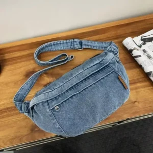 Sewing Thread Denim Zipper Ladies Waist Packs Youth Female Crossbody Bags on Sale 2025 Brand Hot Sale Bolsas Para Mujeres