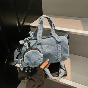 Vintage Handbag Denim Tote Bag for Women Shoulder Bags Large Capacity Shopping Bags Class Bag for Girl Travel Bags Bolsos Mujer