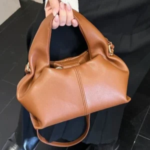 Ins PU Leather Dumpling Shoulder Bag Light Luxury Large Capacity New Design Handbag Lunch Box Case Ladies Crossbody Bag Gifts