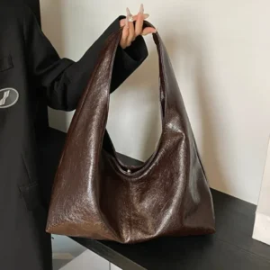 Large Capacity PU Leather Hobo Underarm Bags Autumn Winter Shoulder Bag for Women 2026 New Trend Y2K Handbags and Purses Tote