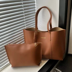 Women's Bag Large Capacity Soft Leather Tote Bags Casual Versatile Single Shoulder Handbag Mommy Handbags 2026 Autumn and Winter