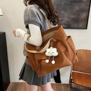 Multi Compartment Zipper Closure Women's Bags Large Capacity
